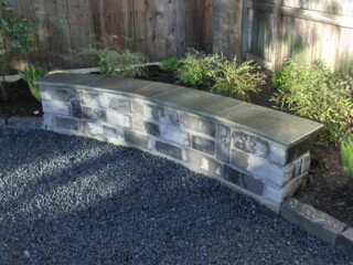 Ozark grey chop rock sitting bench