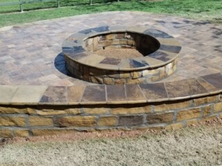 Oversized Oklahoma chop rock capped with Oklahoma flagstone