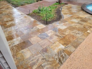 1x1 travertine pavers escabesa color
