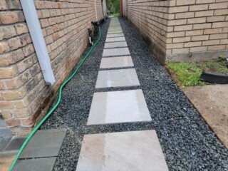 24 x 24 light gray concrete stepping stones