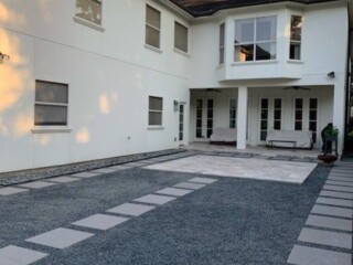 24 x 24 light grey concrete stepping stones