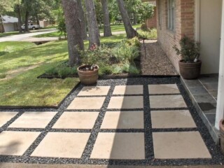 2x2 pavers with blackstar gravel joints