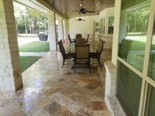 45 degree pattern, fantastic color travertine pavers