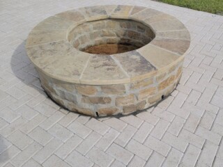 Oklahoma chop rock capped with Oklahoma flagstone