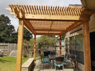 Cedar pergola