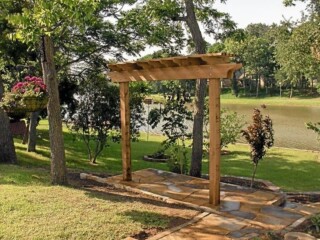 Cedar swing trellis