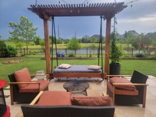 Cedar swing trellis