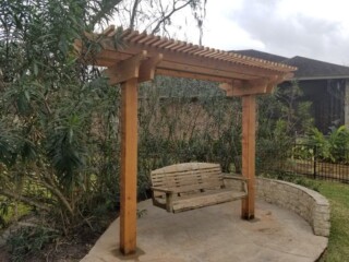 Cedar swing trellis