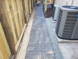 Charcoal holland stone pavers basket weave pattern