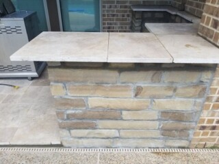 Choprock with travertine tops