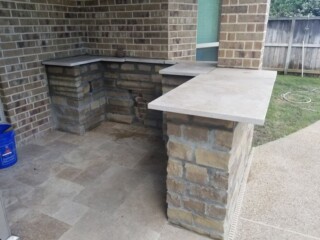 Choprock with travertine tops