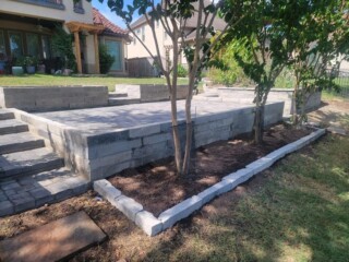 Elevated cambridge cobble series paver patio, Rio color