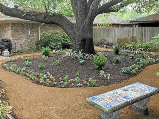 Granite gravel with landscaping