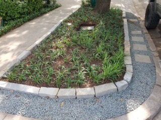 Grey chop single course with blackstar gravel accents