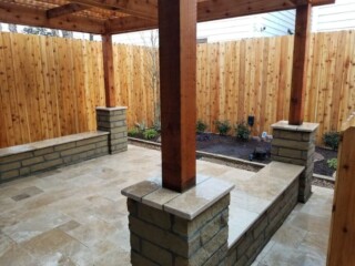 Llano chop rock capped with light travertine