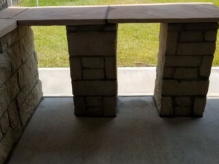 Bar with stone columns