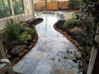 Nordic silver travertine pavers