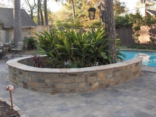 Oklahoma chop capped with flagstone