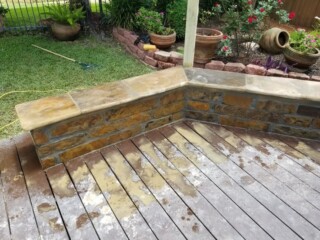 Oklahoma chop rock capped with Oklahoma flagstone