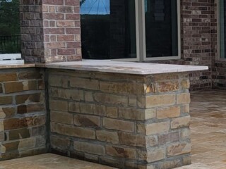Oklahoma chop rock capped with travertine