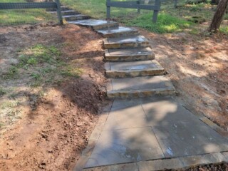 Oklahoma chop rock faces, large cut stone tops