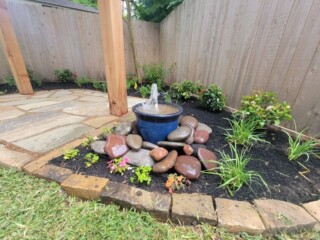Small disappearing water feature