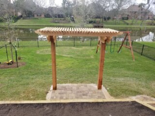 Cedar swing trellis