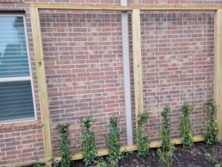 Treated pine with 2"x4" galvanized panel