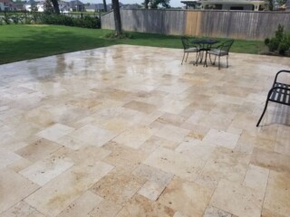 Versaille pattern, light blend color travertine pavers