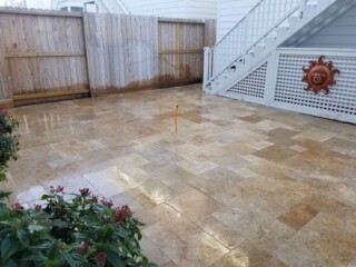 Versaille pattern, noce color travertine pavers