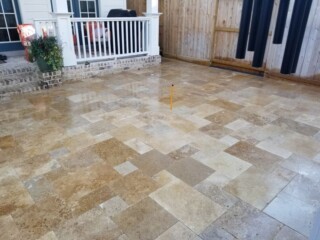Versaille pattern, noce color travertine pavers