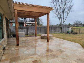 Versaille pattern travertine, light blend color pavers