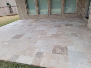 Versaille pattern,light blend color pavers (dry)