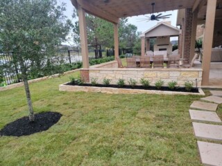 Zoysia palisades grass, and plantings