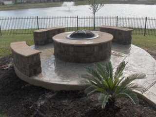 Firepit with benches