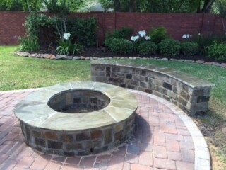 Grey chop rock, capped with grey flagstone
